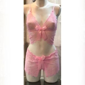 Playful lace and satin lingerie sets